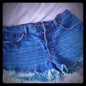 Levis denim/jean cutoff shorts